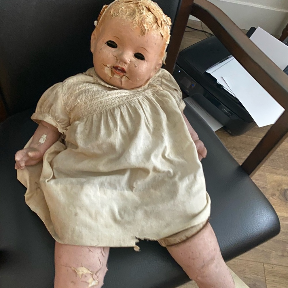 Antique doll. Rescued from estate being demolished in Sag Harbor.